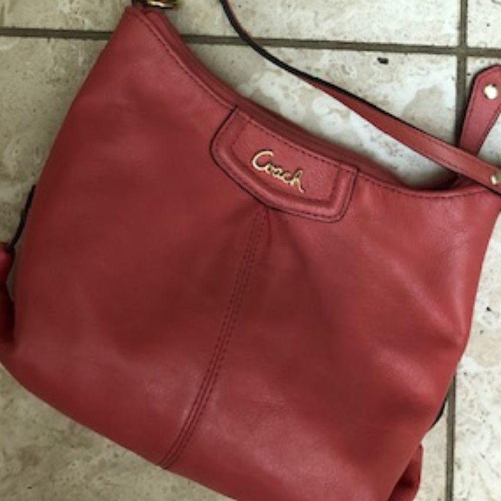 Coral Coach shoulder bag